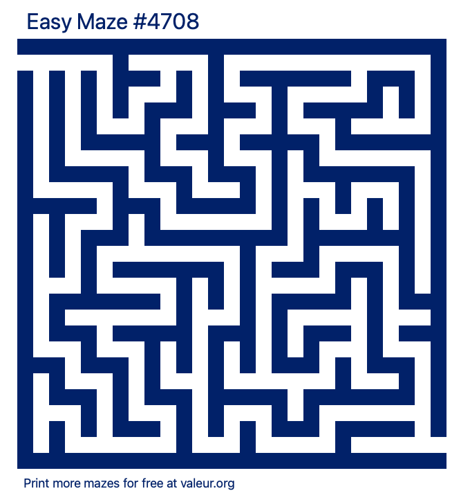 Free Printable Easy Maze number 4708