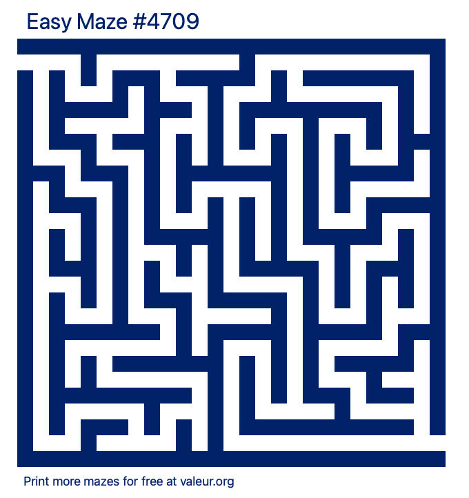 Free Printable Easy Maze number 4709