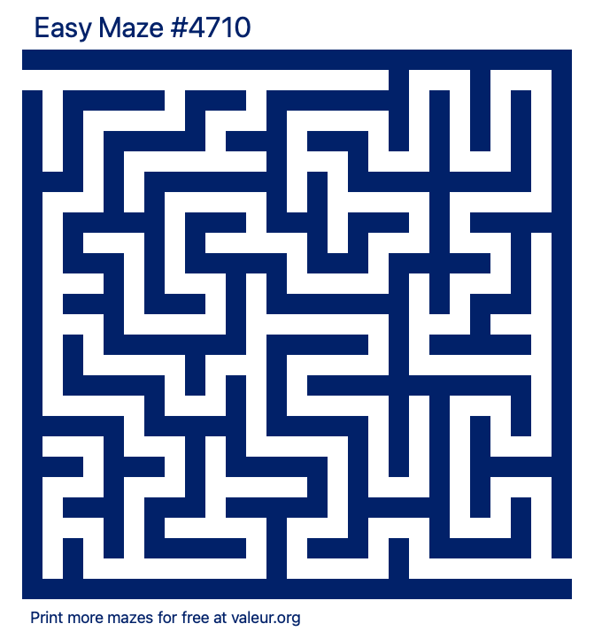 Free Printable Easy Maze number 4710