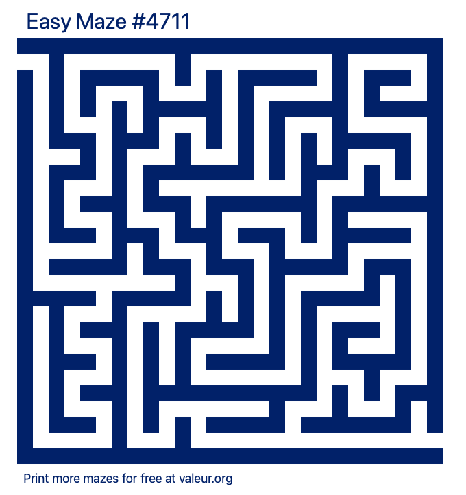 Free Printable Easy Maze number 4711