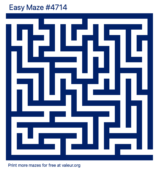 Free Printable Easy Maze number 4714