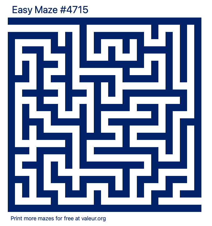 Free Printable Easy Maze number 4715