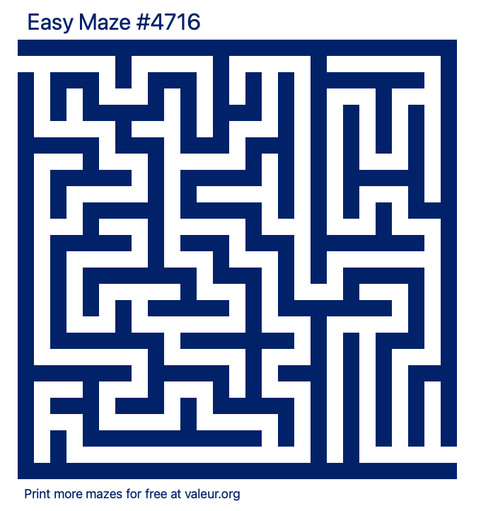 Free Printable Easy Maze number 4716