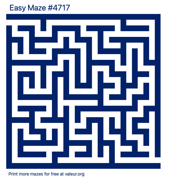 Free Printable Easy Maze number 4717