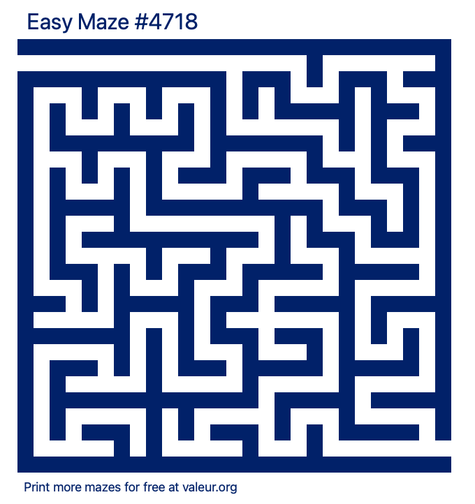 Free Printable Easy Maze number 4718