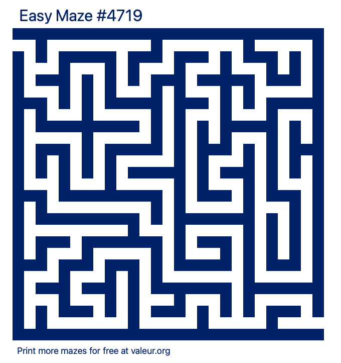 Free Printable Easy Maze number 4719