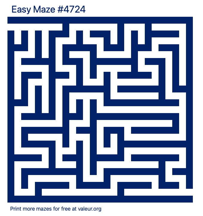 Free Printable Easy Maze number 4724