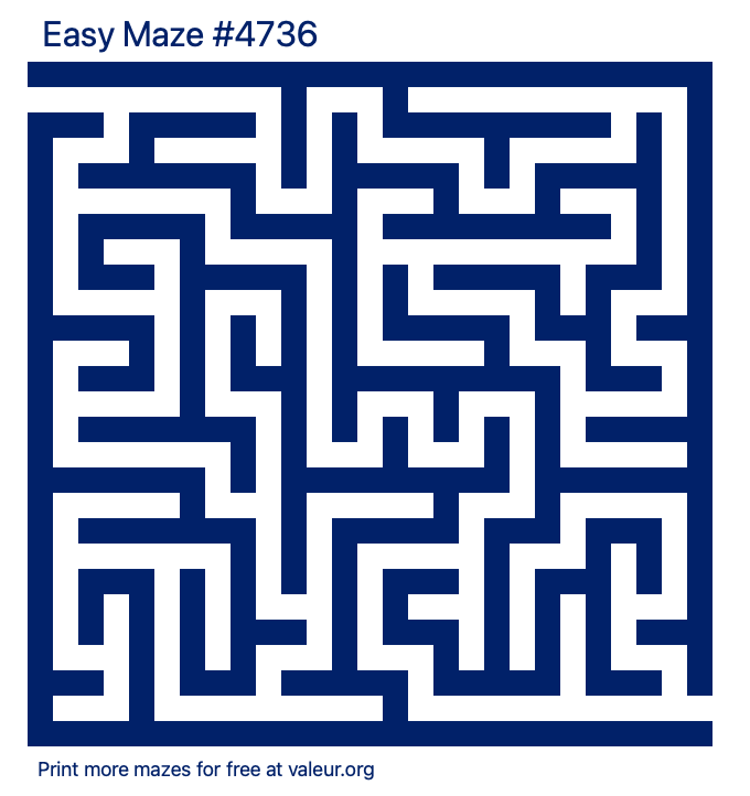 Free Printable Easy Maze number 4736