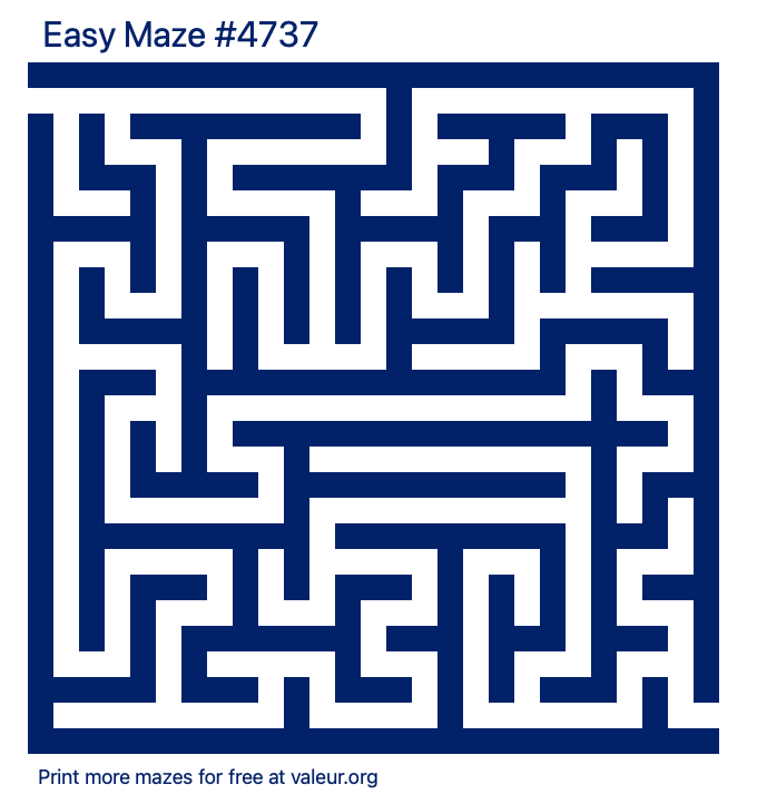 Free Printable Easy Maze number 4737