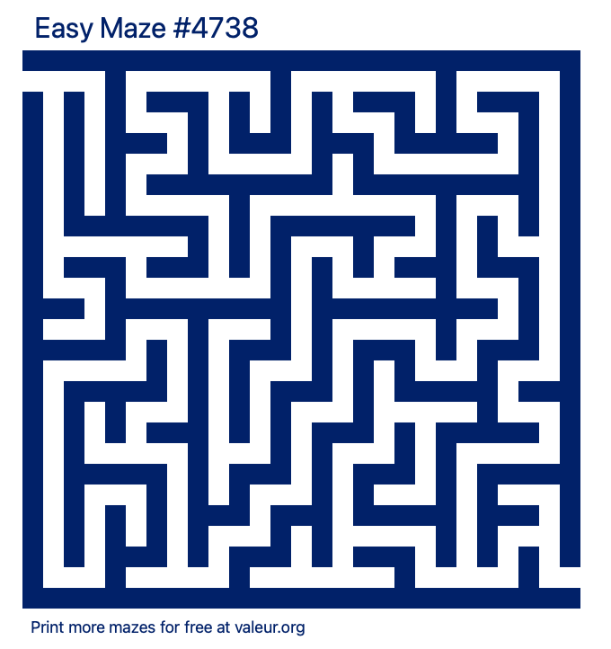 Free Printable Easy Maze number 4738