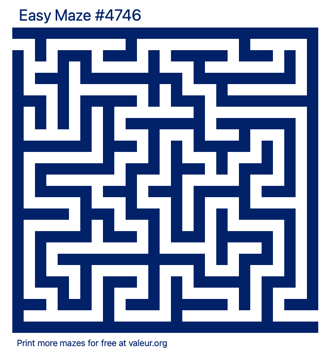 Free Printable Easy Maze number 4746