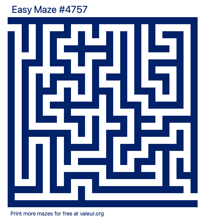 Free Printable Easy Maze number 4757