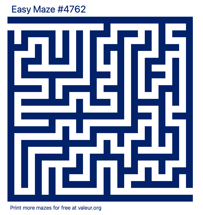 Free Printable Easy Maze number 4762