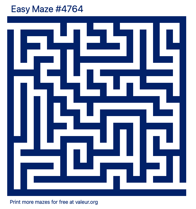 Free Printable Easy Maze number 4764