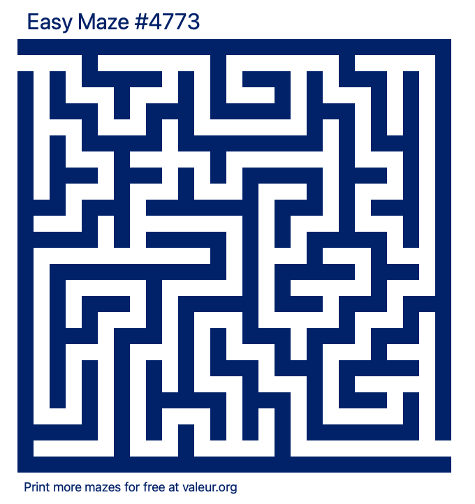 Free Printable Easy Maze number 4773