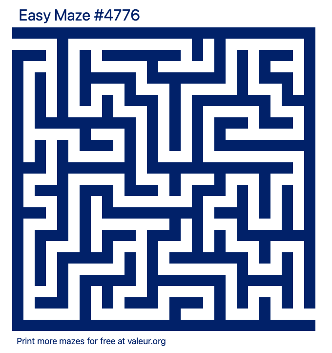 Free Printable Easy Maze with the Answer #4776