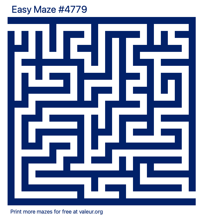 Free Printable Easy Maze number 4779