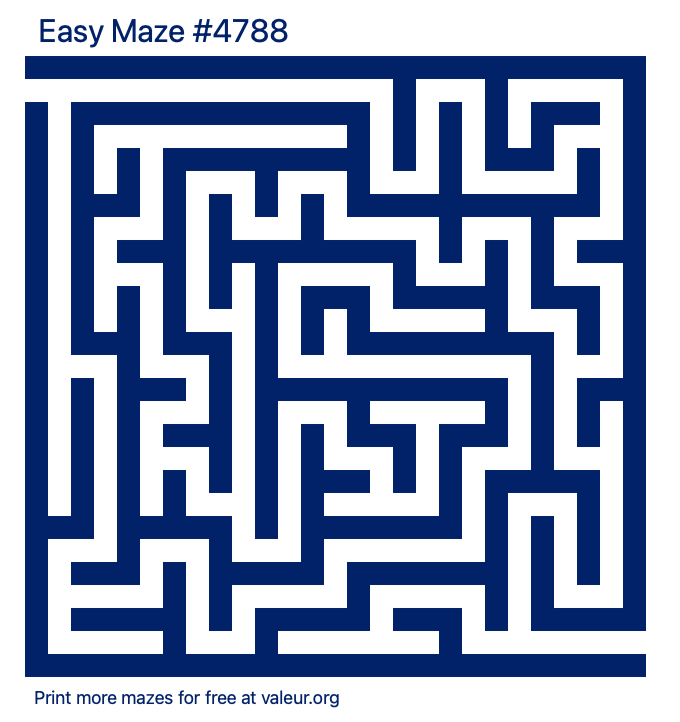 Free Printable Easy Maze number 4788