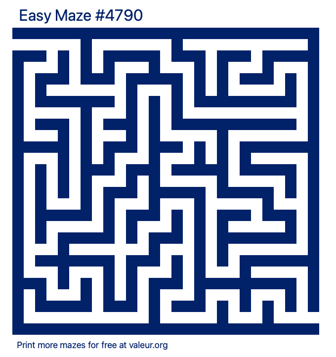 Free Printable Easy Maze number 4790