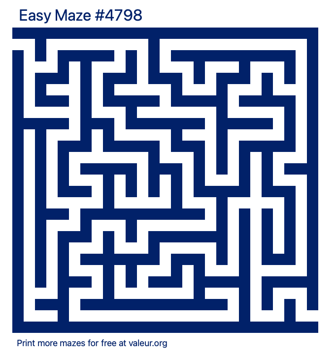 Free Printable Easy Maze number 4798