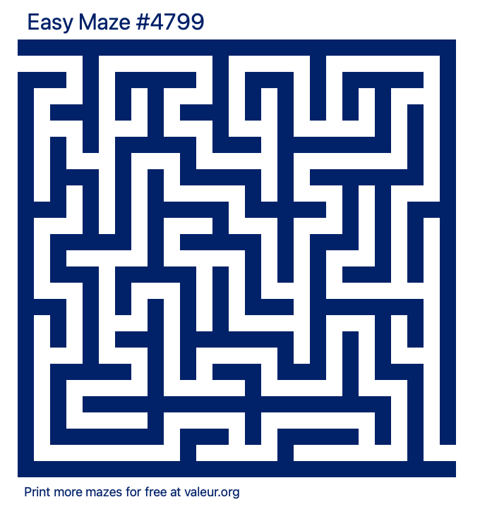 Free Printable Easy Maze number 4799