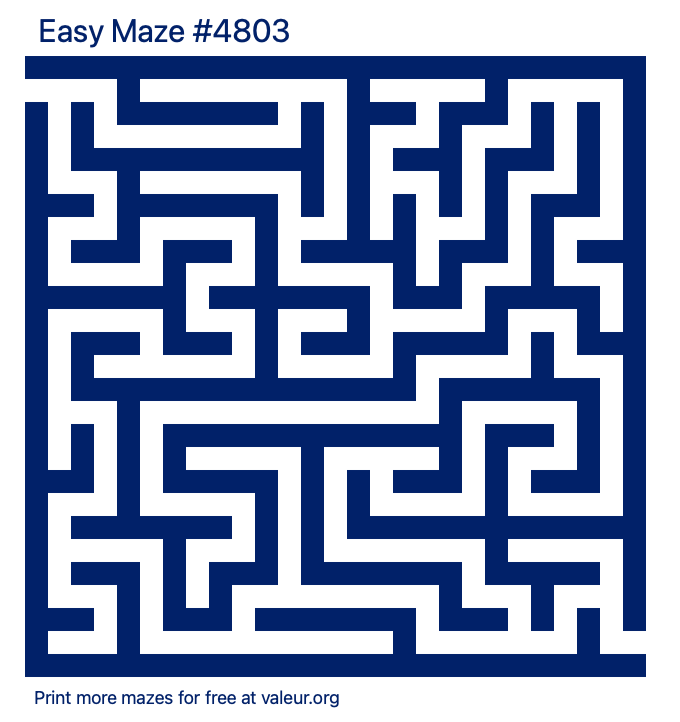 Free Printable Easy Maze number 4803