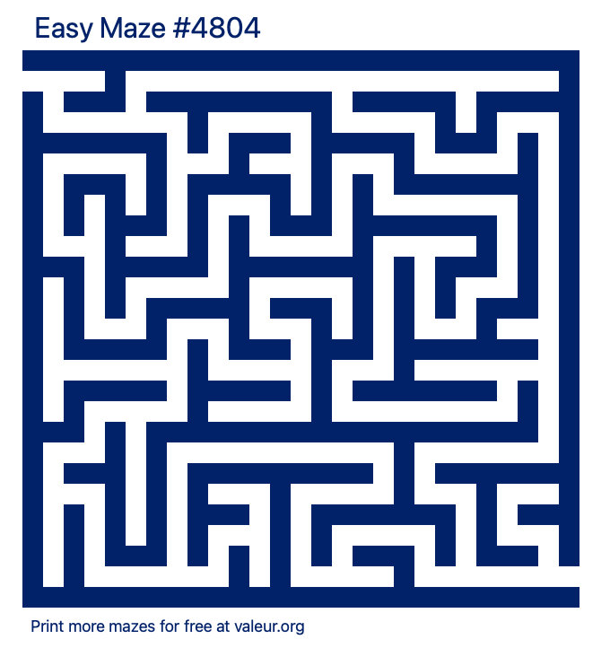 Free Printable Easy Maze number 4804