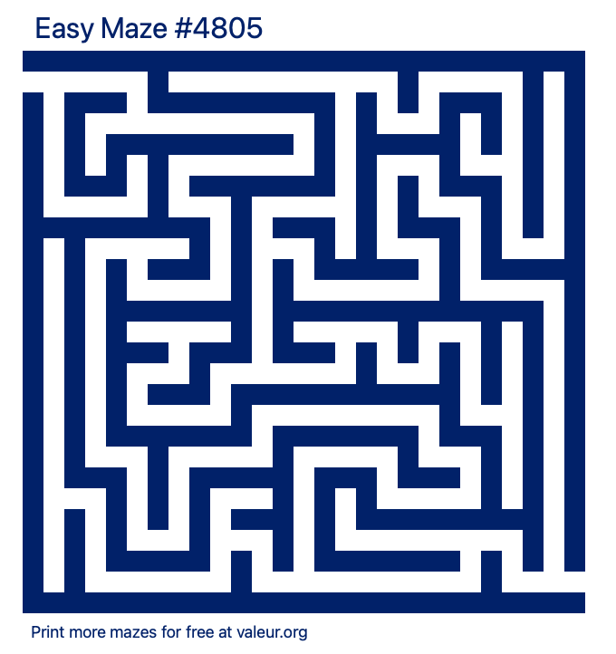 Free Printable Easy Maze number 4805