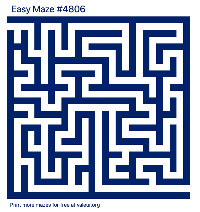 Free Printable Easy Maze number 4806