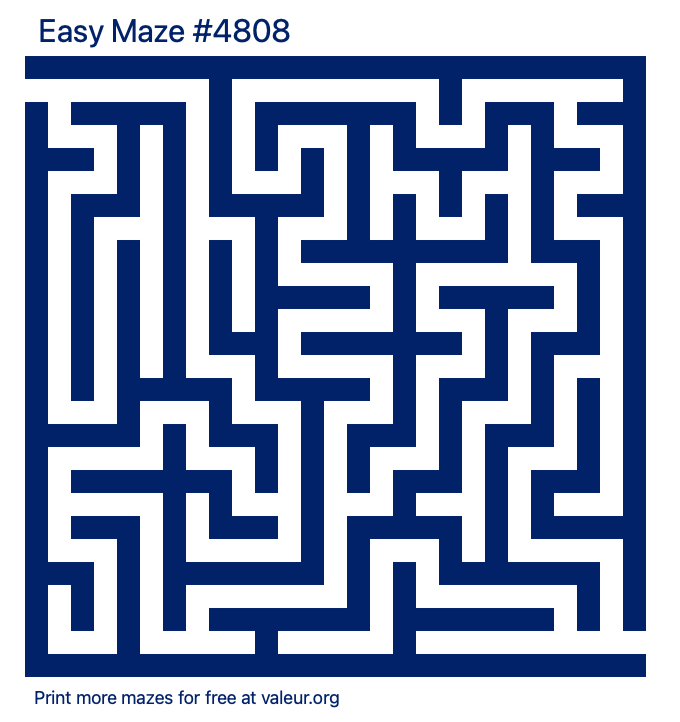 Free Printable Easy Maze number 4808