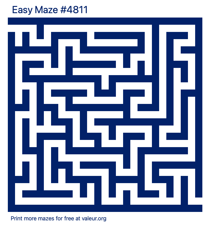 Free Printable Easy Maze number 4811