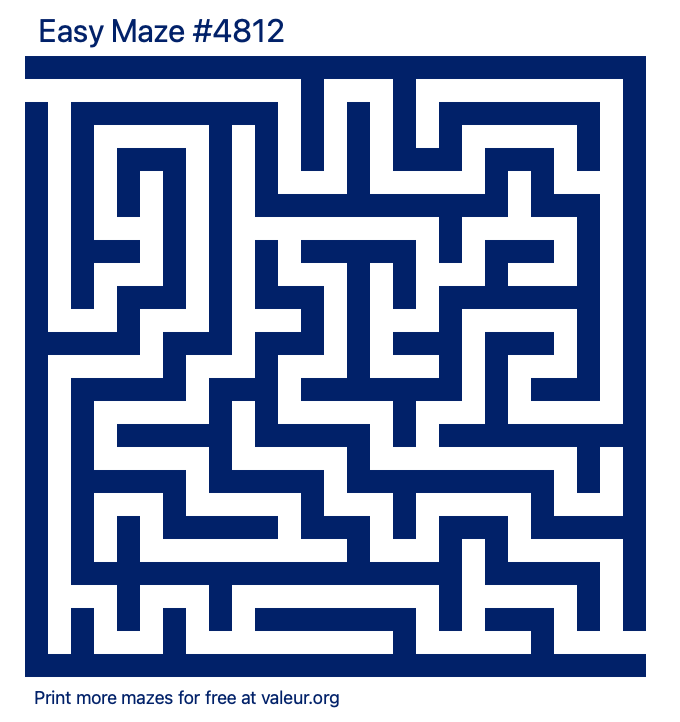 Free Printable Easy Maze number 4812