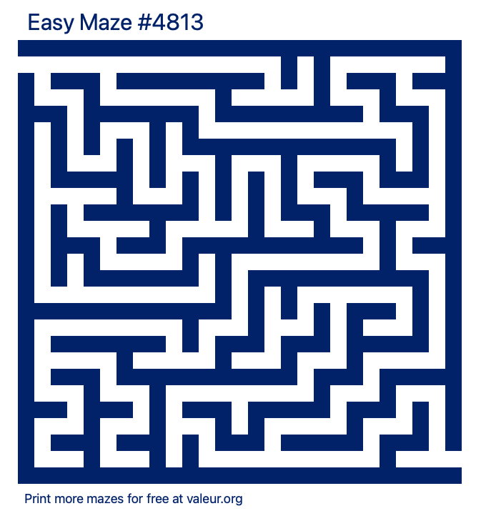 Free Printable Easy Maze number 4813