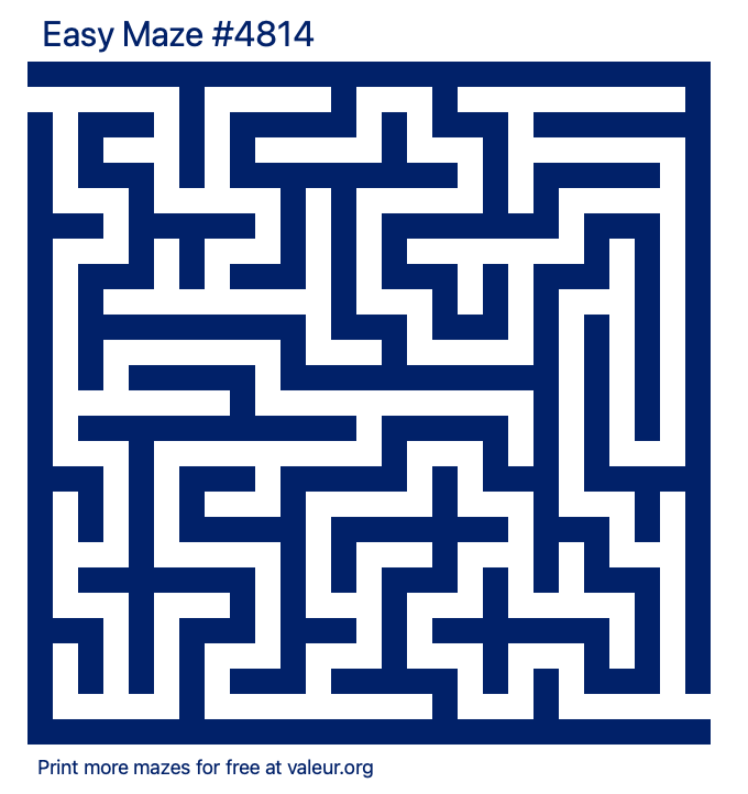 Free Printable Easy Maze number 4814