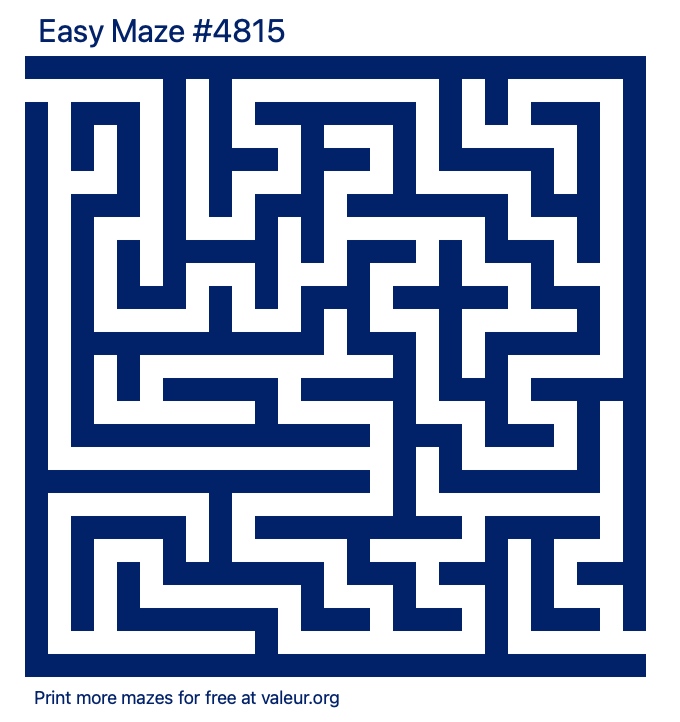 Free Printable Easy Maze number 4815