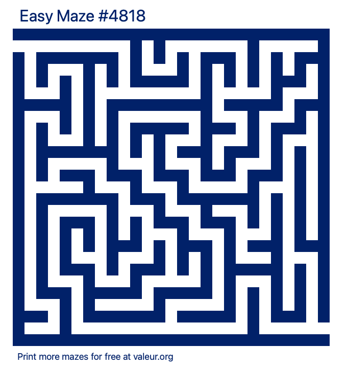 Free Printable Easy Maze number 4818