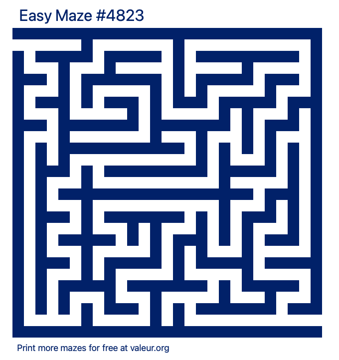 Free Printable Easy Maze number 4823