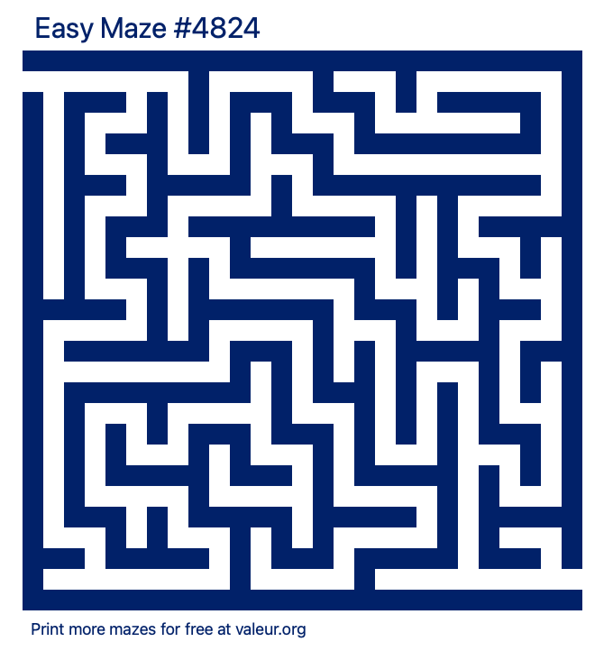 Free Printable Easy Maze number 4824