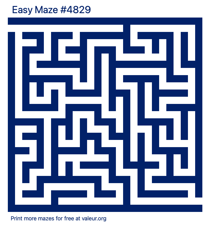 Free Printable Easy Maze number 4829