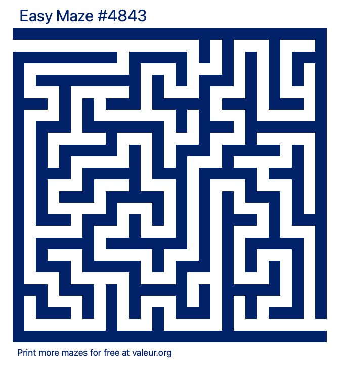 Free Printable Easy Maze number 4843