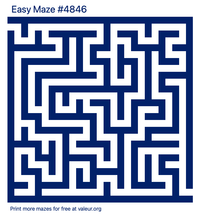 Free Printable Easy Maze number 4846