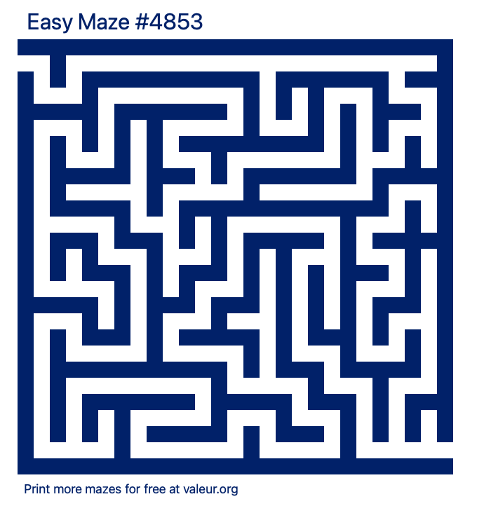 Free Printable Easy Maze number 4853