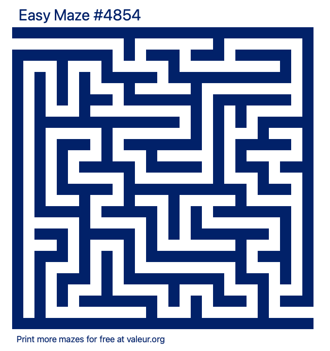 Free Printable Easy Maze number 4854