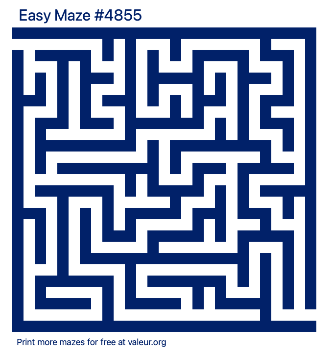 Free Printable Easy Maze number 4855