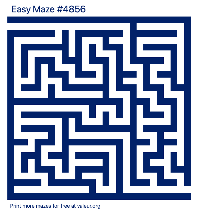 Free Printable Easy Maze number 4856