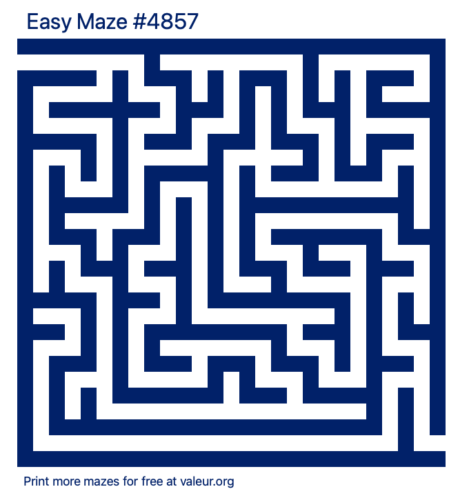 Free Printable Easy Maze number 4857