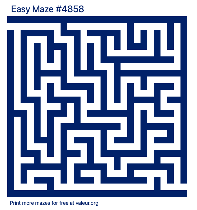 Free Printable Easy Maze number 4858