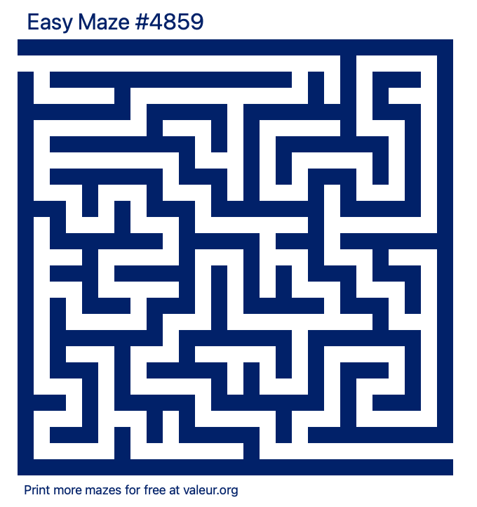 Free Printable Easy Maze number 4859