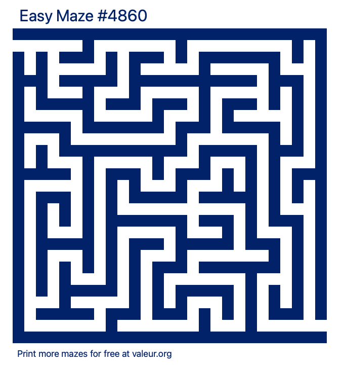 Free Printable Easy Maze number 4860