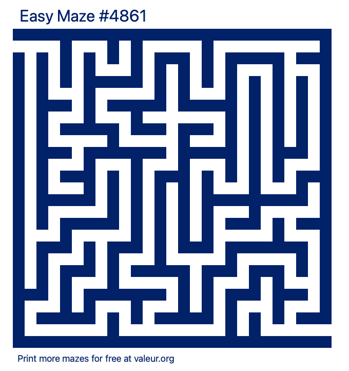 Free Printable Easy Maze number 4861